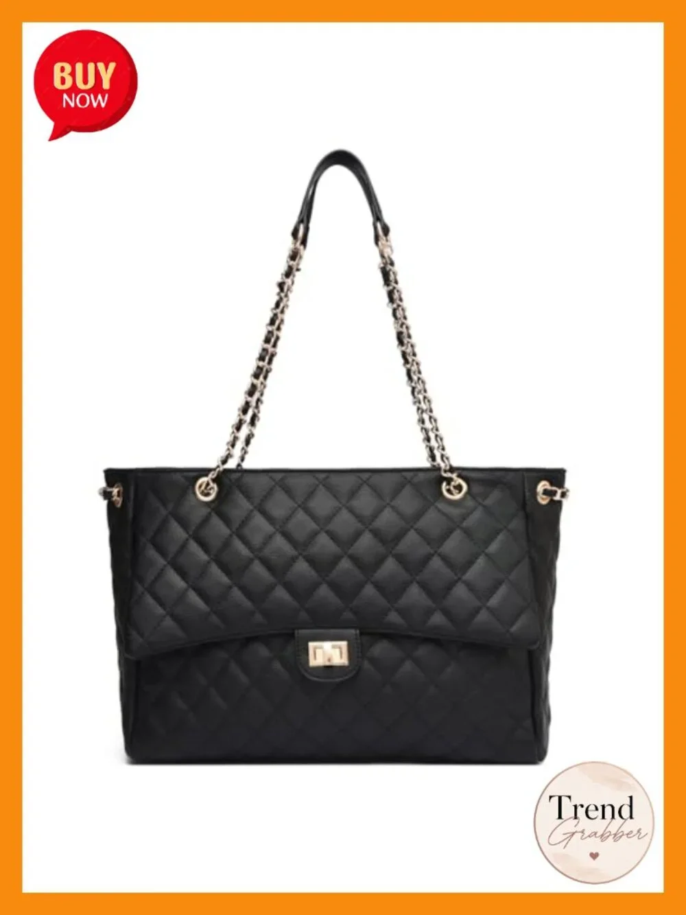 Quilted Satchel Tote Bag, Designer Shoulder Handbag Leather Crossbody Purse